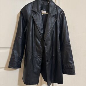 50s Vintage Black Leather Jacket